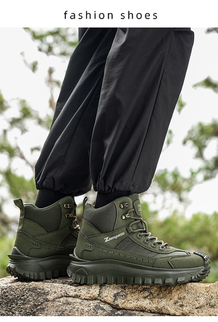 Nuevos Botas de Senderismo Deportivas de Caña Alta Oversize para Otoño, Cómodas Zapatillas Casuales Ligeras de Suela Gruesa, Adecuadas para Actividades al Aire Libre Durante Todo el Año, Caminar, Viajar, Escalada y Equipo de Camping