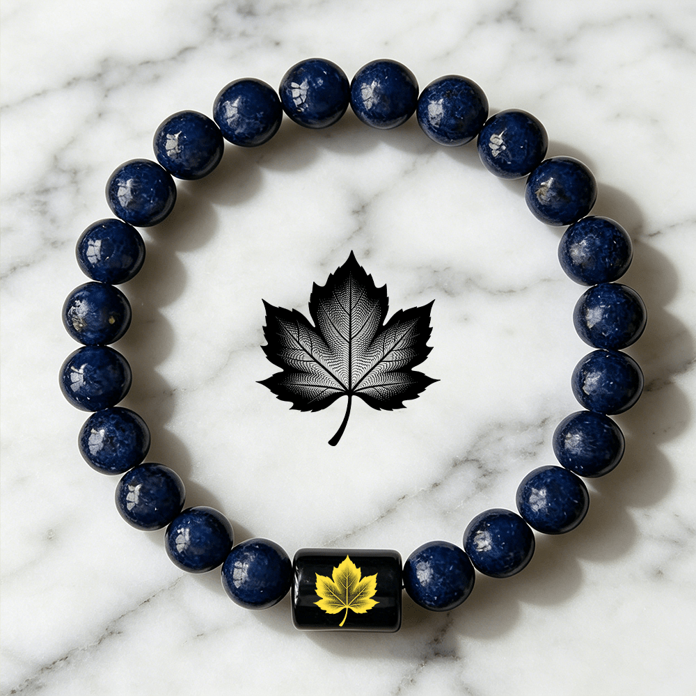 Women's Maple Leaf Beaded Bracelet, Boho Style