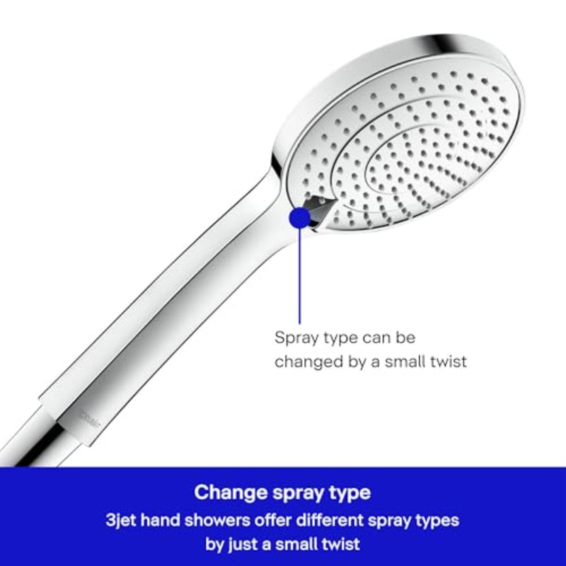 Universal Handheld Shower Head with 3 Jet Types