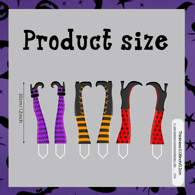 TEMU 2d Flat - 【2d Flat】 2d Flat - [2d Flat] 2d Flat, 1 Set Halloween Witch Leg Garden Stakes, Plastic Outdoor Holiday Decorations, No Power Needed,
