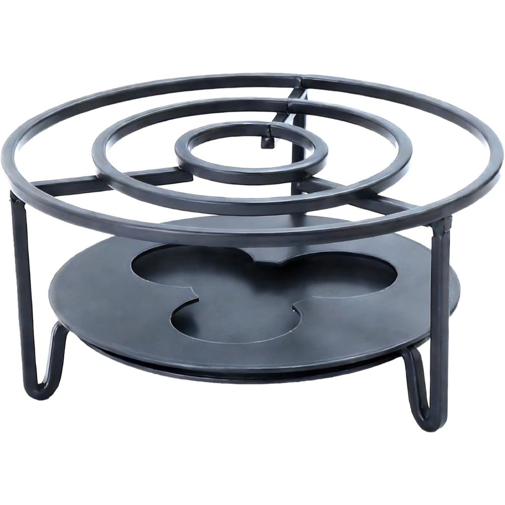 Image of 1pc Portable Cast Iron Tea Warmer With Candle Holder 16x13.5x8cm For Room Camping Outdoor Drink Warming