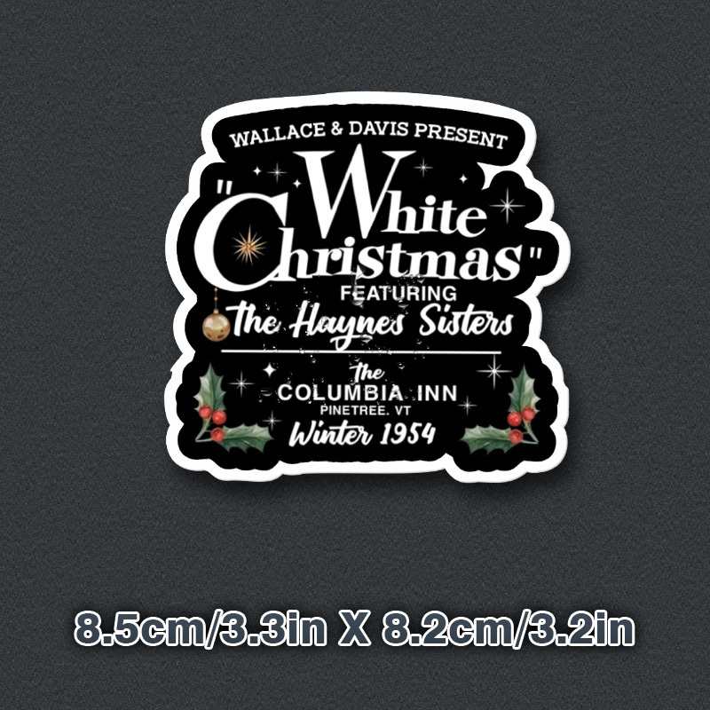 TEMU White Christmas Movie 1954 Vinyl Sticker, Matte Reusable Decal For Cars, Trucks, Laptops, Phones & More