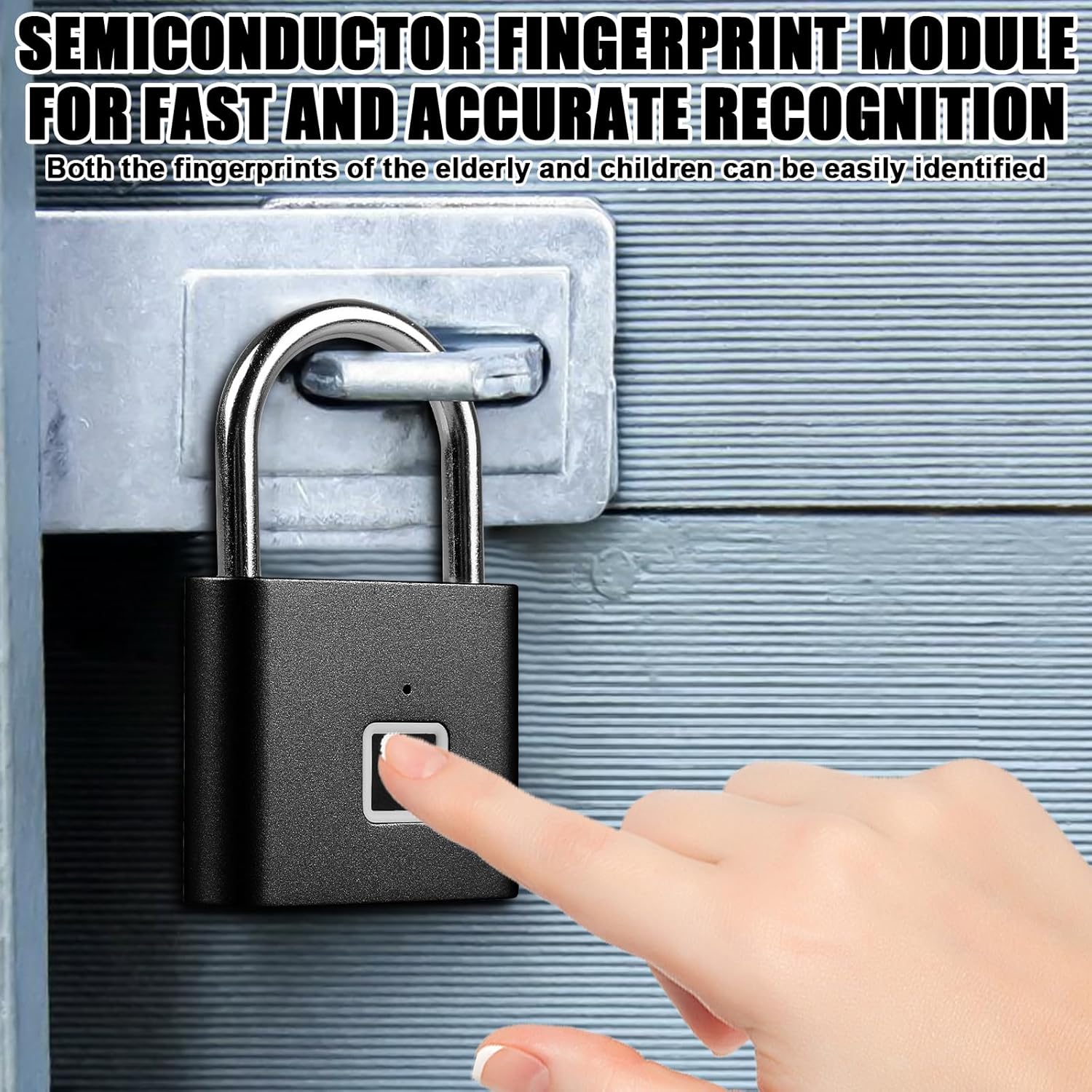 Smart Fingerprint Lock with Retractable Rope, 2pcs