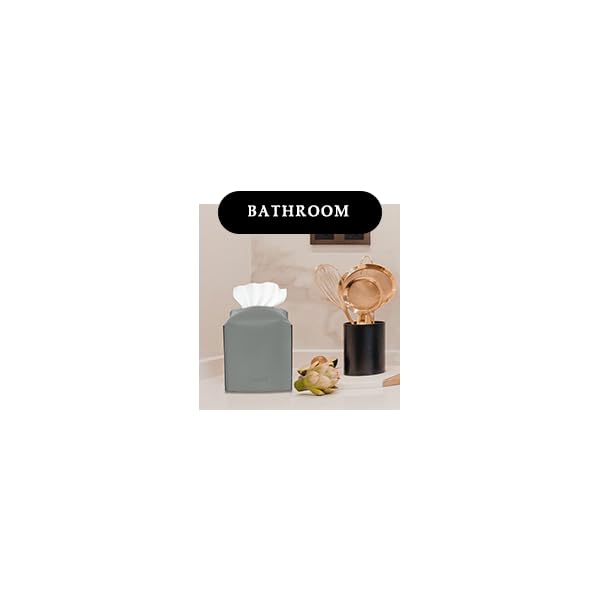 modern   square tissue box cover decorative plastic organizer for bathroom vanity countertop nightstands office desk car 5 x 5 x 3 tan bathroom organizers and storage countertop accessory   durable material   Product details 6