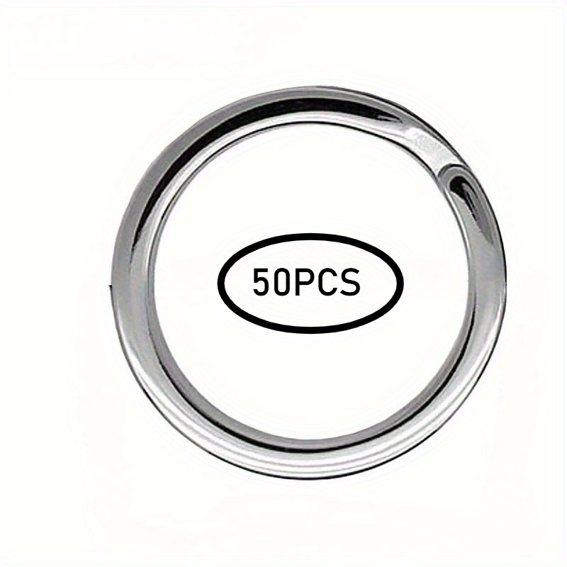 E-shop 50 Stück Chirurgische Marinequalität Edelstahl Split Ring 1,18 Zoll SS316L Schlüsselringe für Autoschlüssel, |Büro|Bootsschlüssel|Mehrzweck