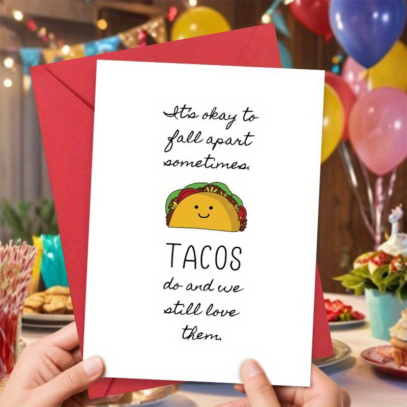 

1pc Funny Support Card, To , Sad Tacos, , Sympathy, Up, Divorce Gift, Separation, This , Job Loss, , With Envelope