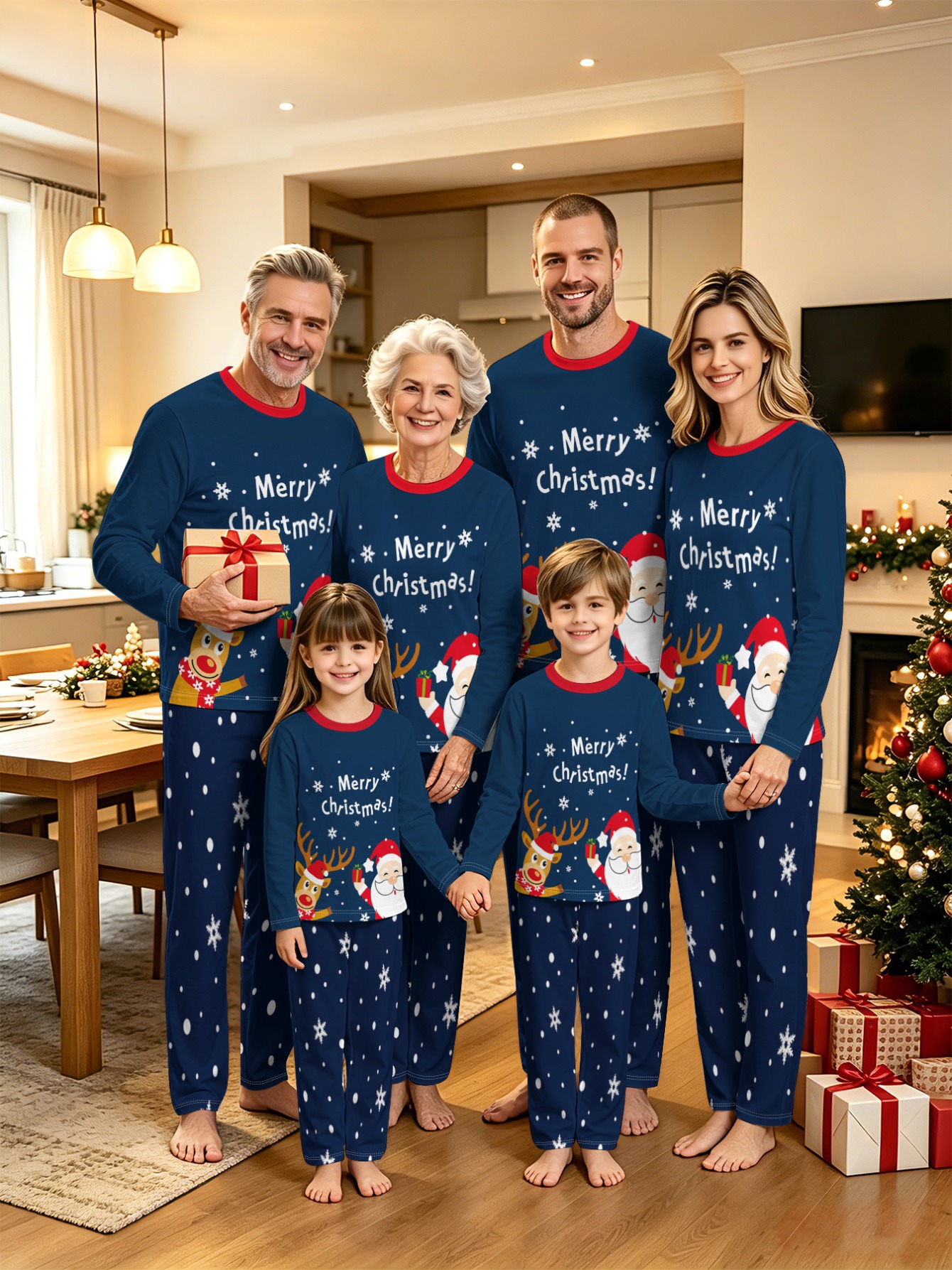 Family Matching Pajama Set Soft Warm Novelty