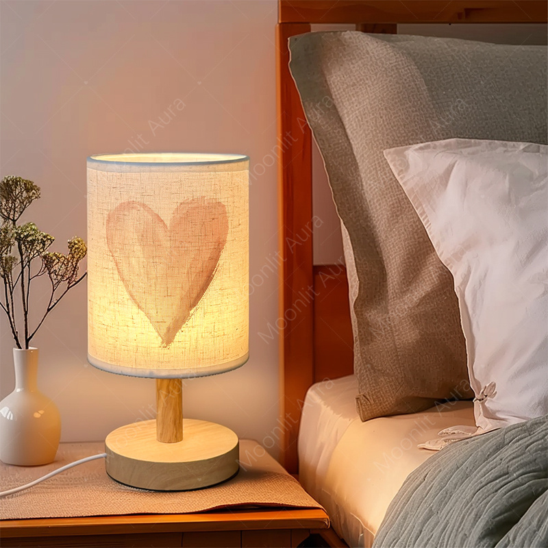 Fabric Desk Lamp with Cloth Lampshade
