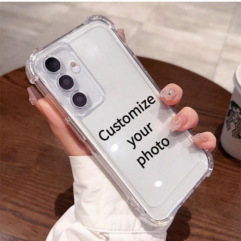 TEMU Phone Case: Glitter Gradient Transparent Four-corner Anti-drop Phone Case, Scratch Impact Resistant Custom Photo Pattern Cover For Men Women,
