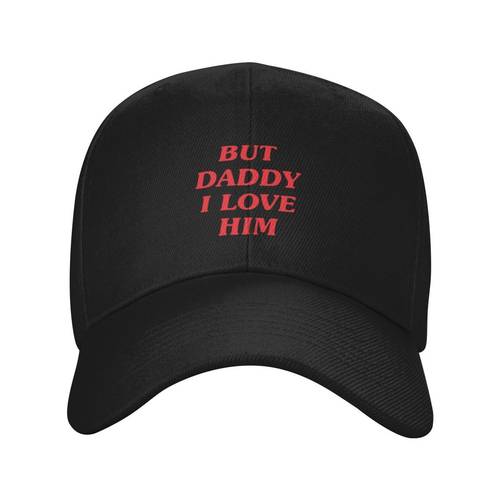 funny but daddy i love him baseball cap text hat birthday gift for women men couples casual streetwear hat for dating everyday outfits novelty relationship conversation starter street style accessory trendy headwear statement headwear dating accessory breathable material men and women