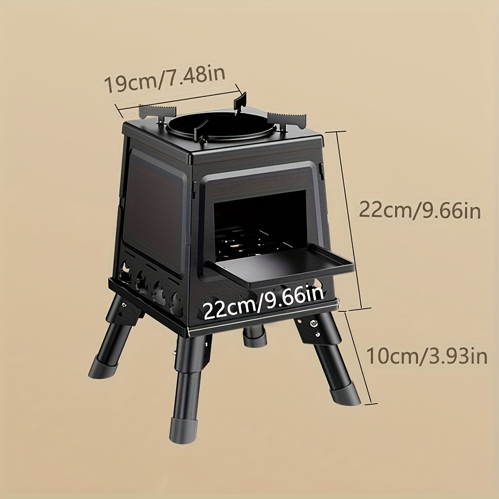 TEMU 1pc Rocket Stove Camping Wood Burning Stove Small Portable Stove For Outdoor Cooking