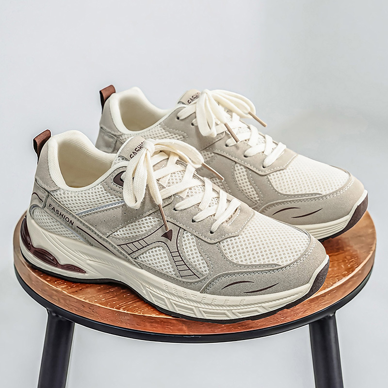Men's Comfortable Thick Sole Athletic Training Shoes, Breathable Walking Sneakers