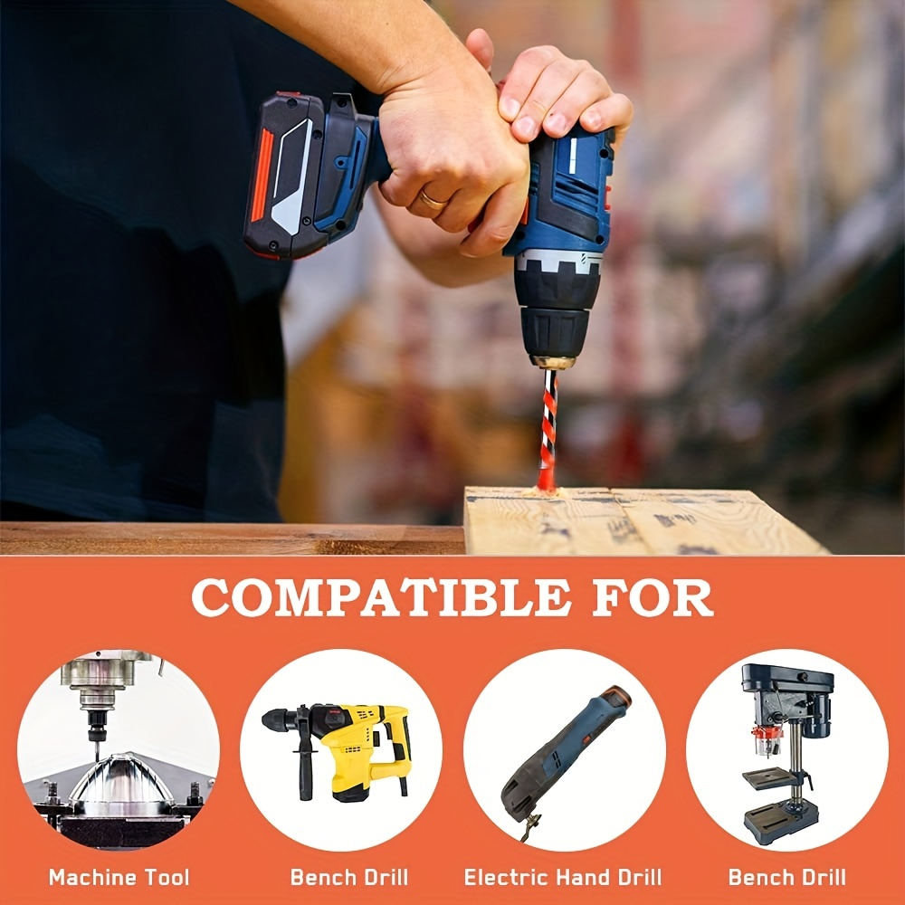 Set 10 Punte Trapano In Carburo | 6mm | Per Porcellanato, Ceramica, Legno E Mattone | Colore Arancione - Foto 2