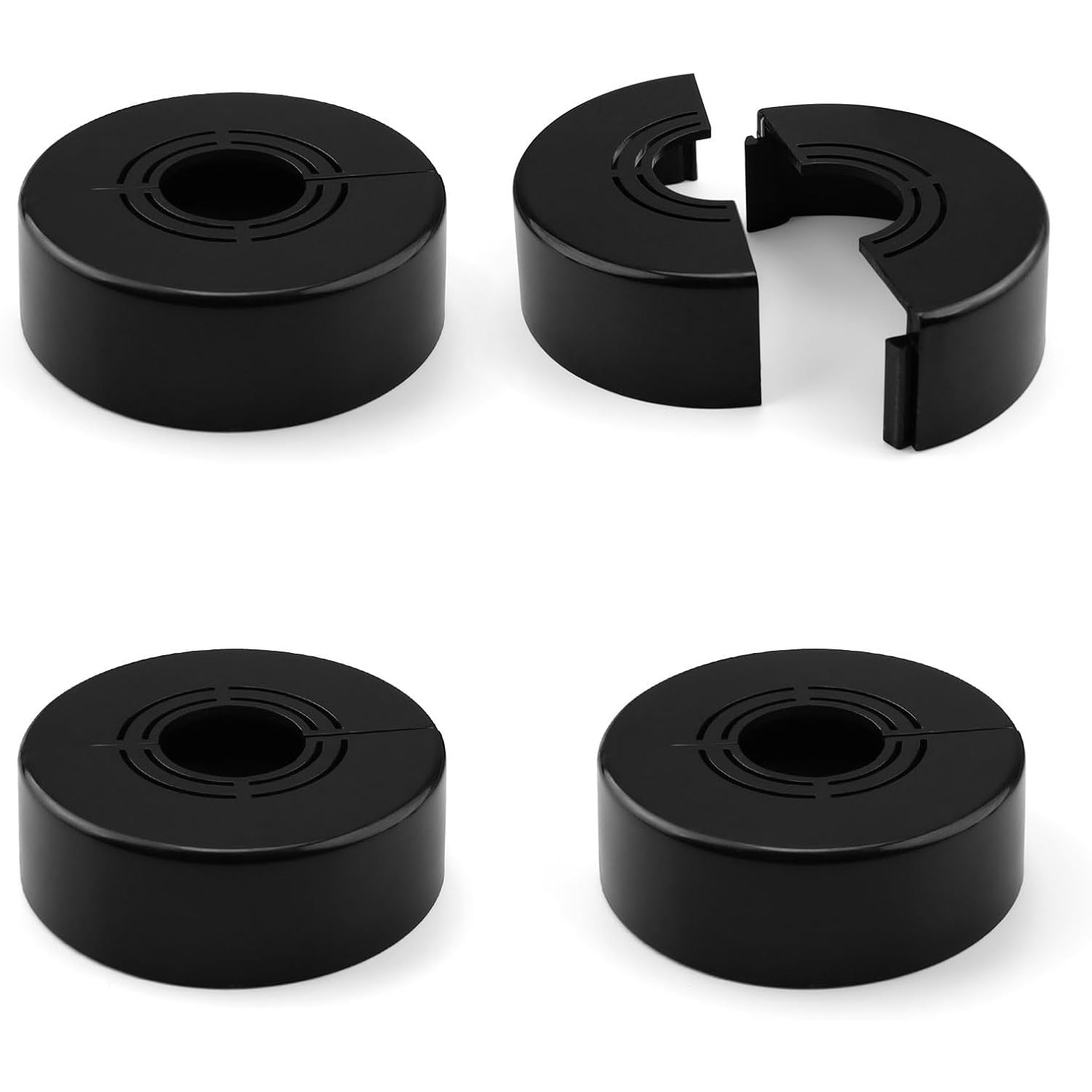 TEMU 4pcs 70x2.5 Mm Cuttable Abs Round Decorative Caps, Suitable For 20/25/33 Mm (0.8/1.0/1.3 Inch) Water Pipe Faucet Shower Arm Flange Decoration