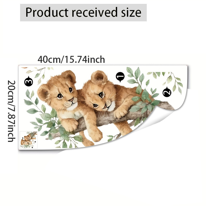 Cute Lion Climbing Wall Sticker - Self-adhesive, Glossy End, Cartoon Animal Theme, Perfect For Bedroom And Living Room Decoration, Easy To Apply And Remove, Wall Decal, Home Decor Artwork