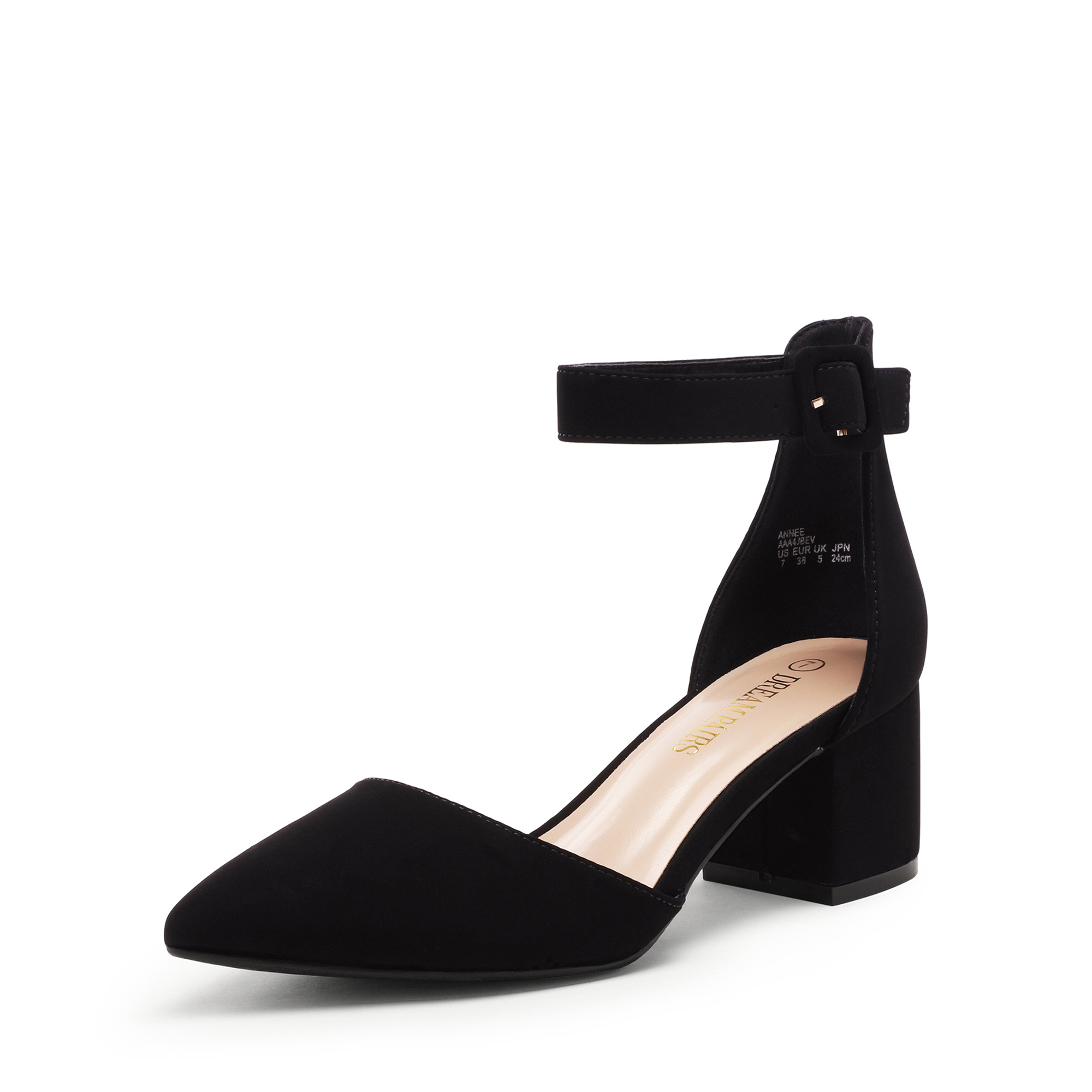 Image of Dream Pairs Women's Wedding Shoes Ankle Strap Pumps Block Heel Sandals Slingback Dress Heels, Women Shoes