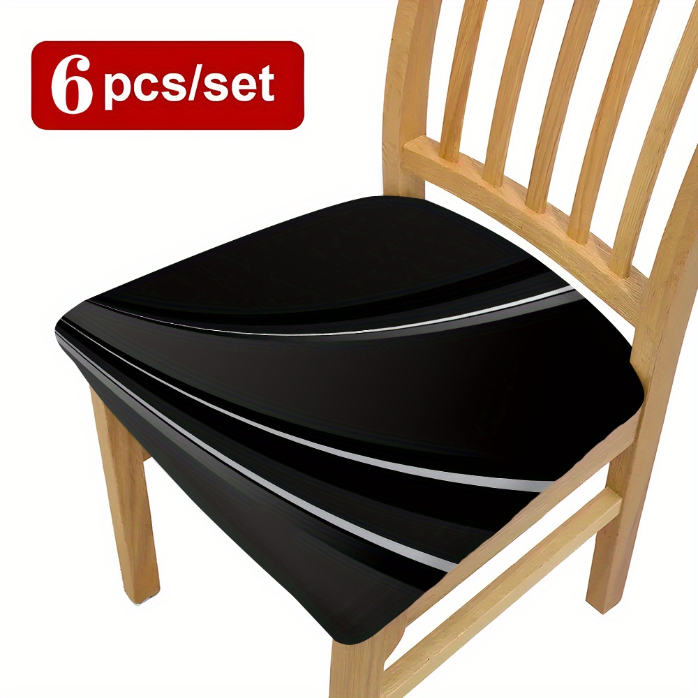 TEMU 2/4/6pcs, Housse de chaise facile à motif rayé , Housse de coussin, Housse décorative, Convient aux restaurants, salons, décorations de fêtes,