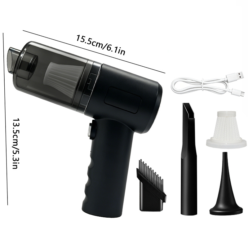 TEMU Blower And Vacuum Cleaner Car, 2-in-1 Wireless Cleaning Vacuuming And Blowing Functions, An 1800mah Rechargeable Battery, And 3000pa Powerful