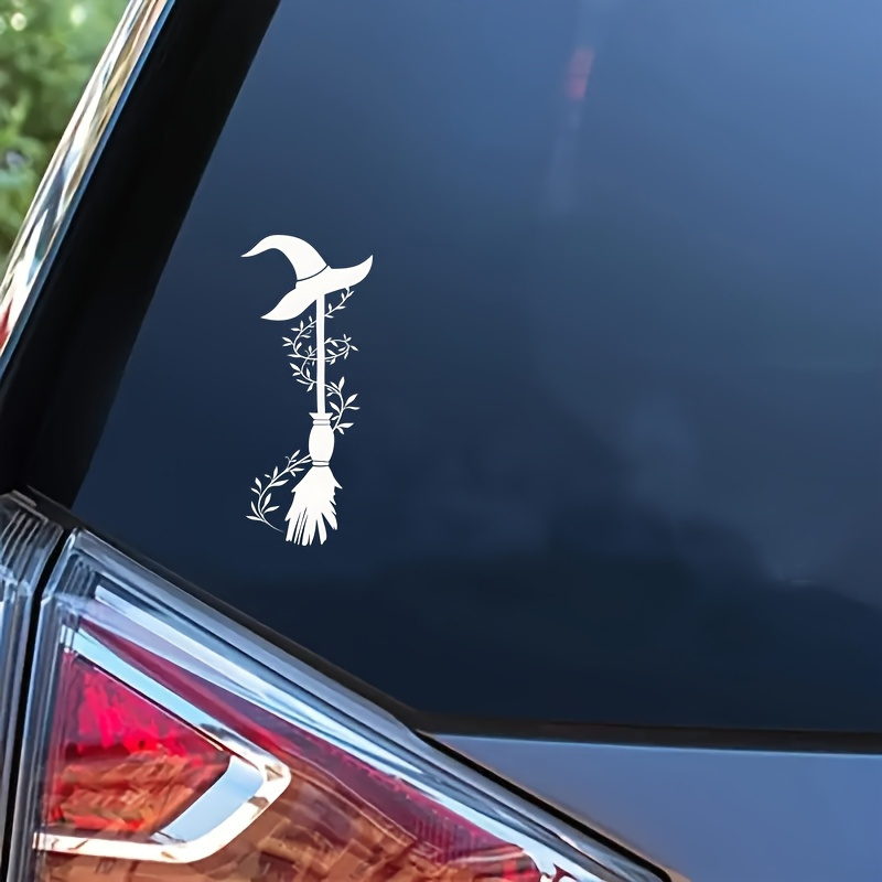 TEMU Witch Broom Car Stickers, Pretty Car Decorations, Halloween Witch Broom Stickers