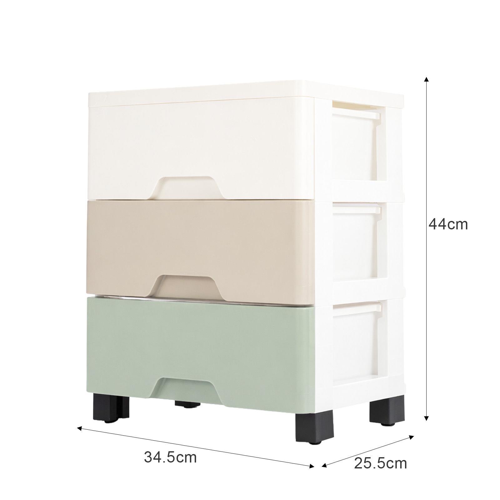 3-layer Drawer Plastic Storage Cabinet Organizer - Stackable Rectangular Polypropylene Storage Box With Smooth Drawers Suitable For Bedroom, Bathroom, Office - Organization For Clothes,, Snacks, Books