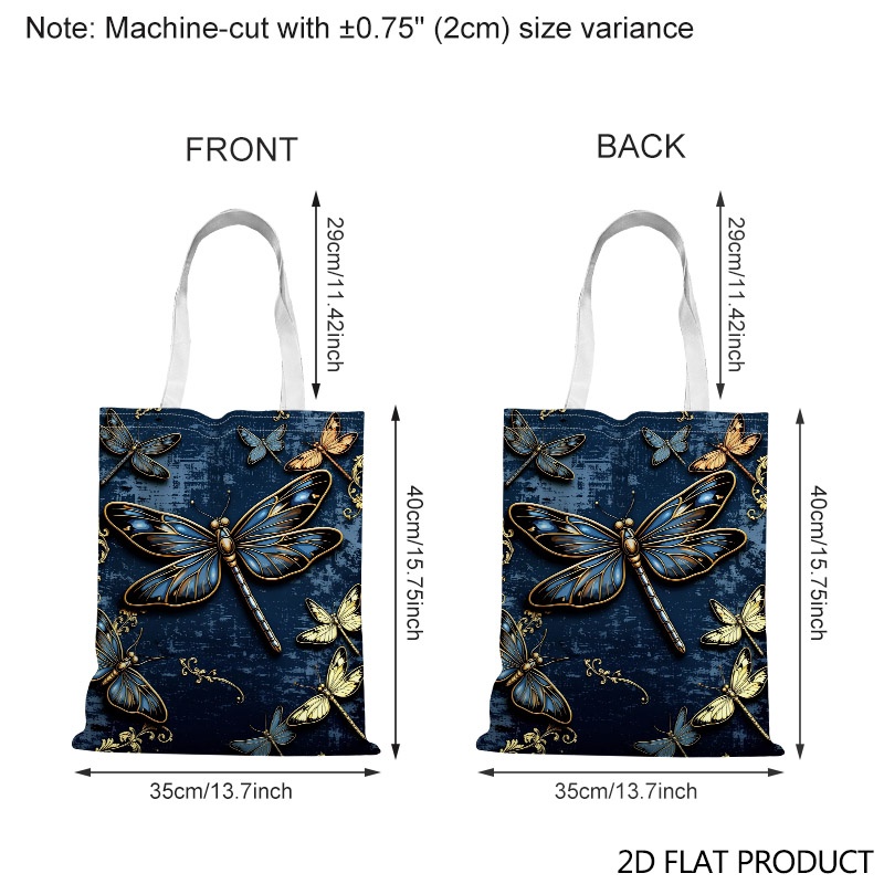 TEMU Sac de grande capacité avec plusieurs libellules de différentes couleurs, de dorés. Un idéal pour de la Saint-Valentin, le shopping et l'usage .