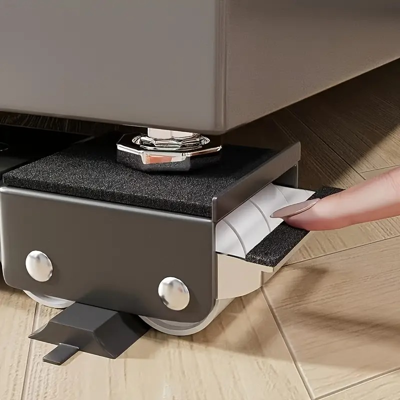 2pcs Household Heavy-Duty Adjustable Mobile Base with Wheels, Appliance Cart, Non-Slip Mat, Stable Load-Bearing Design, Suitable for Refrigerators, Washing Machines, Freezers - Heavy-Duty Metal Structure, for Home And Commercial Use, High-Load Tra