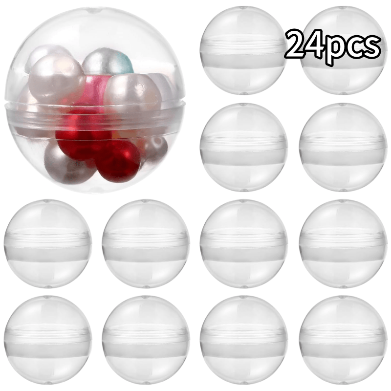 Image of 24pcs Transparent Spheres With Diameter Of 10cm, Used For Vending Machines, For Crafts, For Holiday Decorations Of Party Gifts