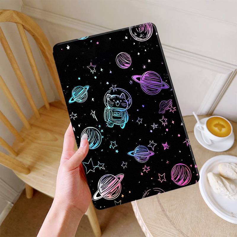 

Vibrant Style, Space-themed Tablet Protective Case - Foldable, Soft Synthetic Leather, Multi-angle Stand For Pad (10.6"), Pad Pro (12.1"), Xiaomi 4 (8"), (10"), Pad Se (8.7") - Astronaut And Design