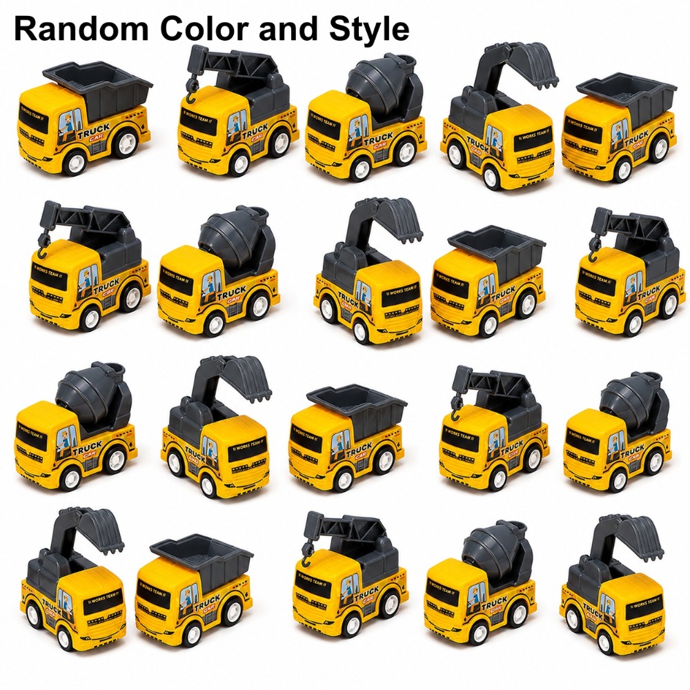 TEMU Mini Construction Toy Trucks Vehicles, Random Color And Style, Multi-item Party Favor Packs, Back-to-, Birthday Gifts, Classroom Prizes, Toys,