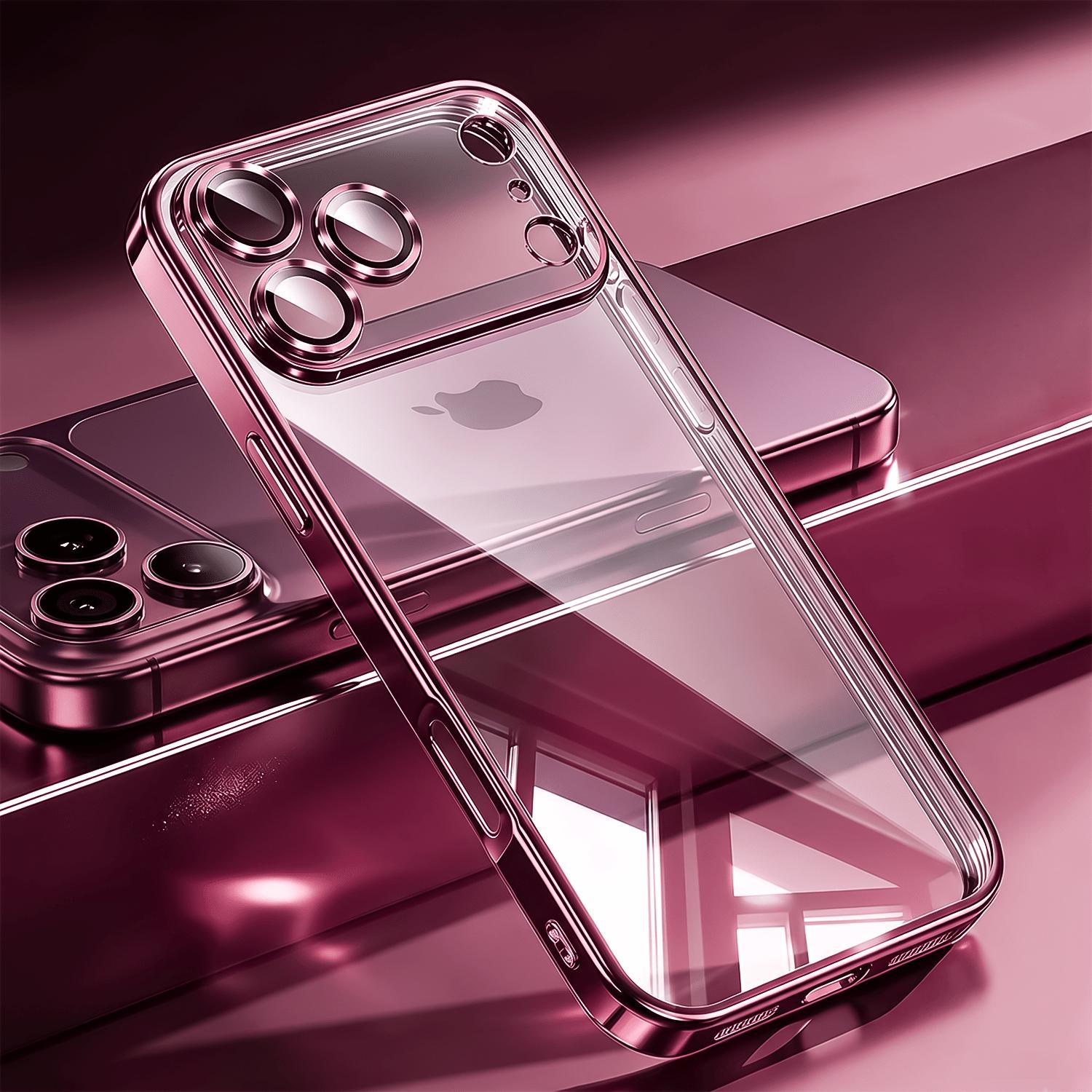 TEMU Phone Case: Pugb New Luxury Plating Transparent Shockproof Wireless Charging Phone Case Suitable For Iphone 18 Pro Max 17 Pro Max 18 17 16 15 14