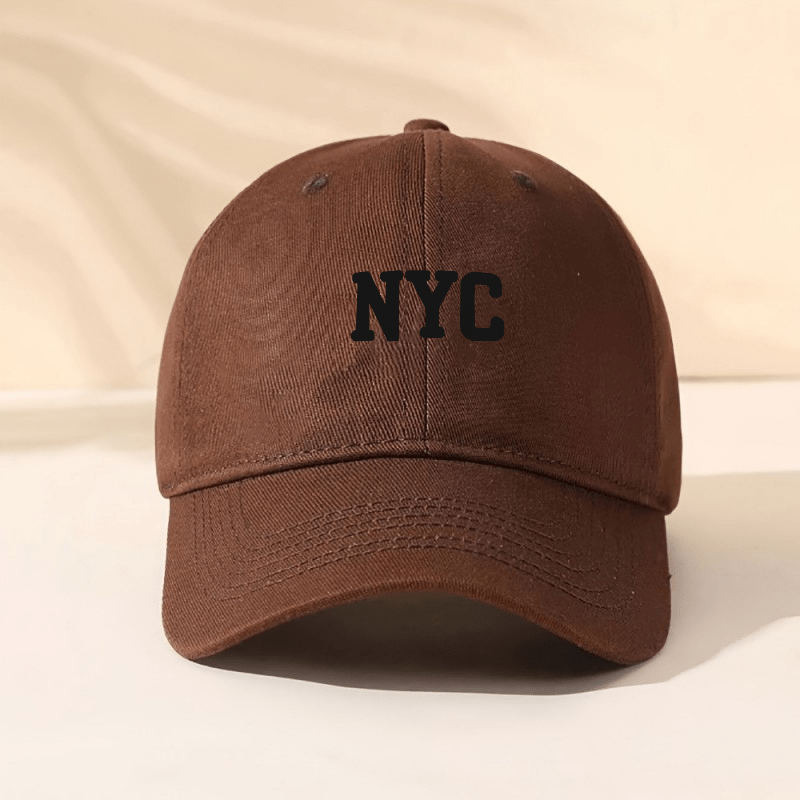 TEMU Casquette de baseball rétro américaine avec imprimé lettres NYC - Style couple pour homme et femme, décontracté, multifonctionnelle, souple,