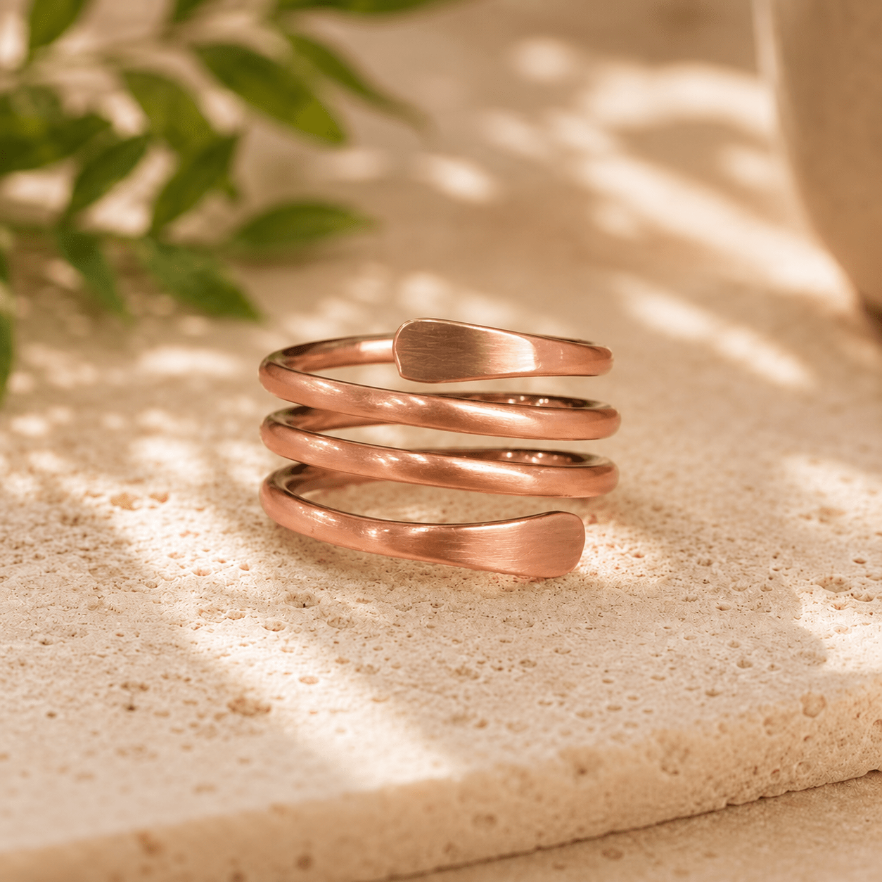 TEMU Copper , Smooth Copper Ring, Copper Ring, Handmade Spiral Ring, Stackable Ring, Adjustable Unisex Ring, Statement Copper Jewelry, Gift For Women