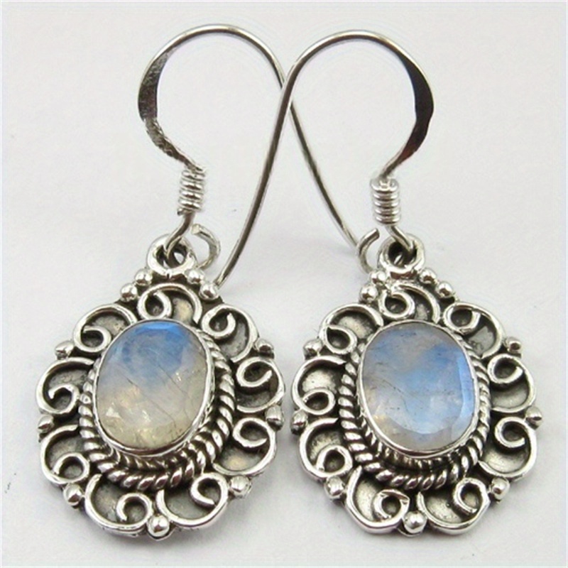 Vintage Bohemian Style Synthetic Zirconia Flower Earrings