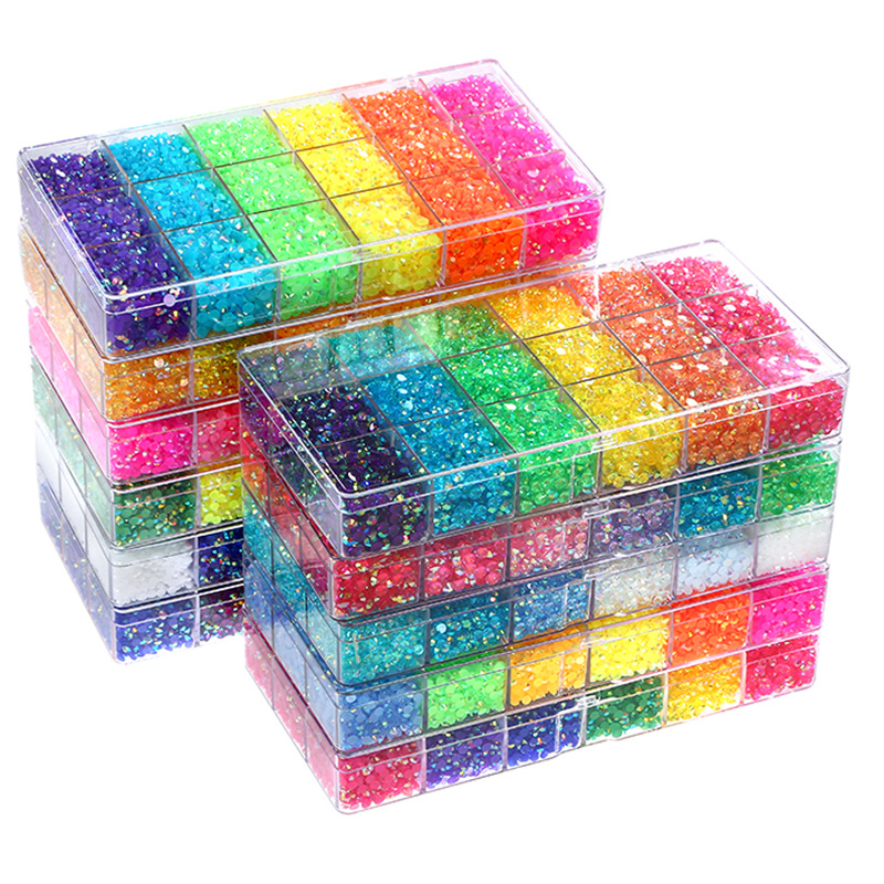 17 options 14500pcs jelly   kit 3 4 5mm strass ab resin transparent flat back  s 18 grid bulk for mug nail art decoration