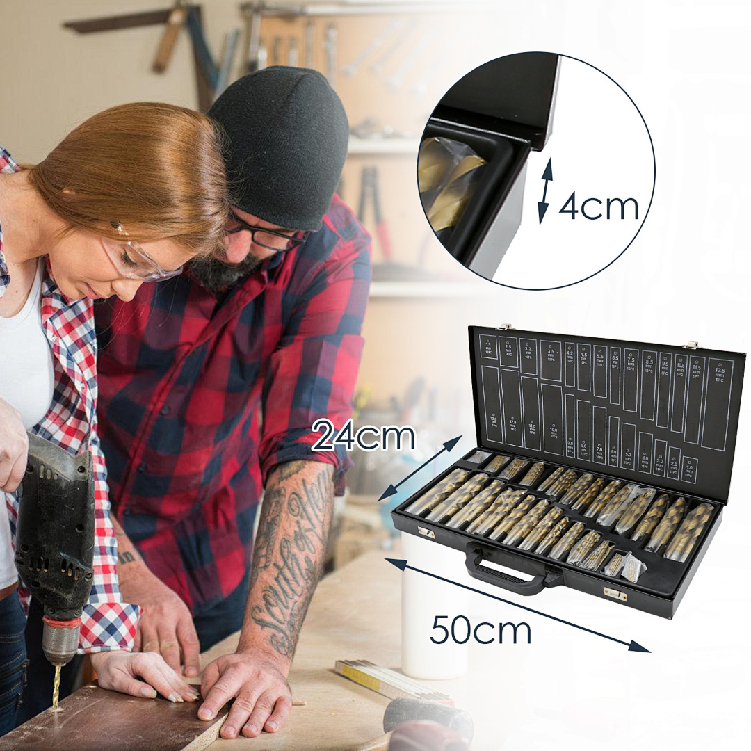 Image of Metal Drill Spiral Drill Drill Drill Set Drill Wood Drill 230pcs Spiral Drill Drill