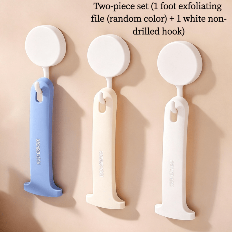 TEMU 2pcs Set(1 Foot Exfoliating File And File(random Color)  Hook), A Tool For Smoothing Sole Of The Foot And Making The Skin On The Sole Smooth.