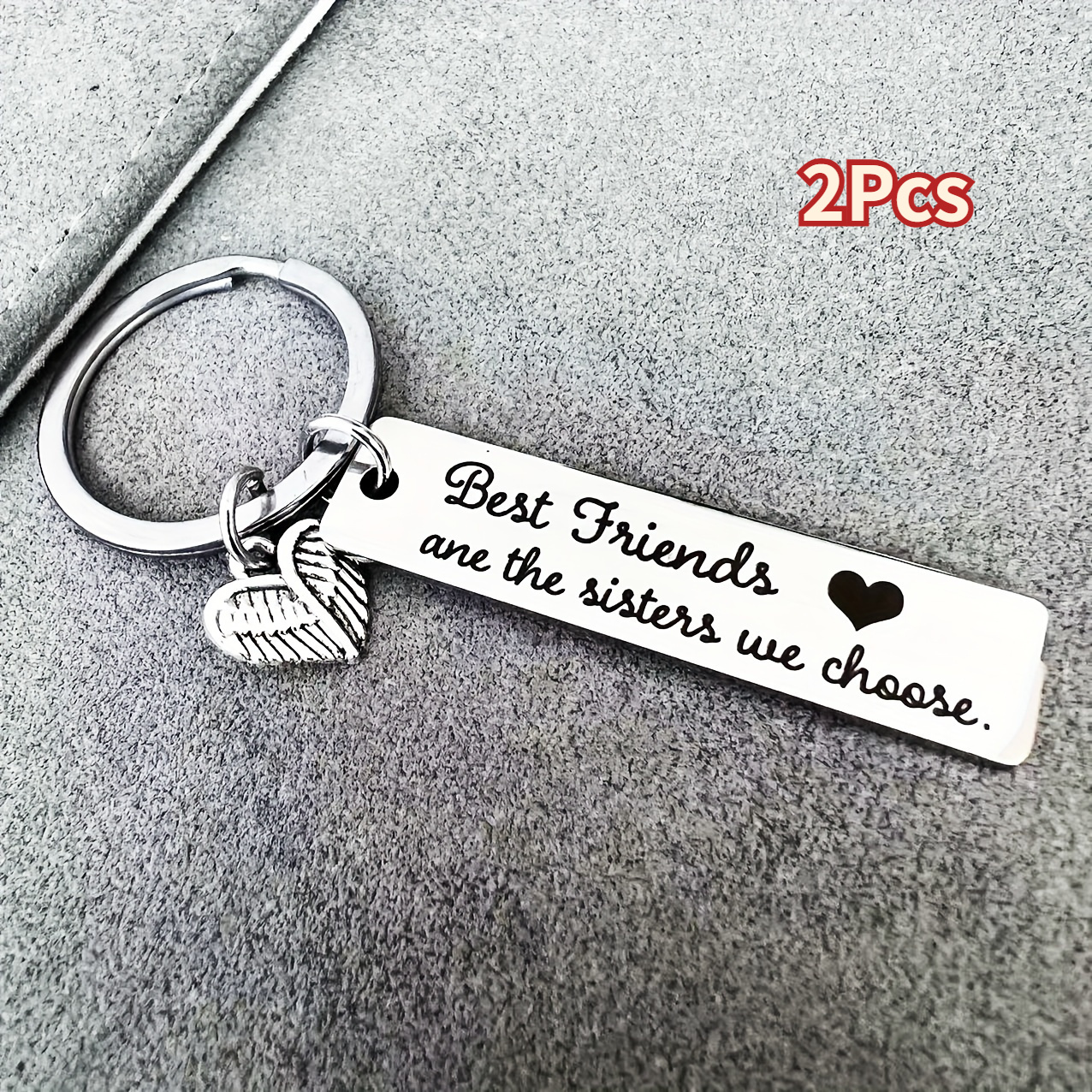 

2pcs Unique Engraved Keychains, , Christmas , Of , Of Appreciation