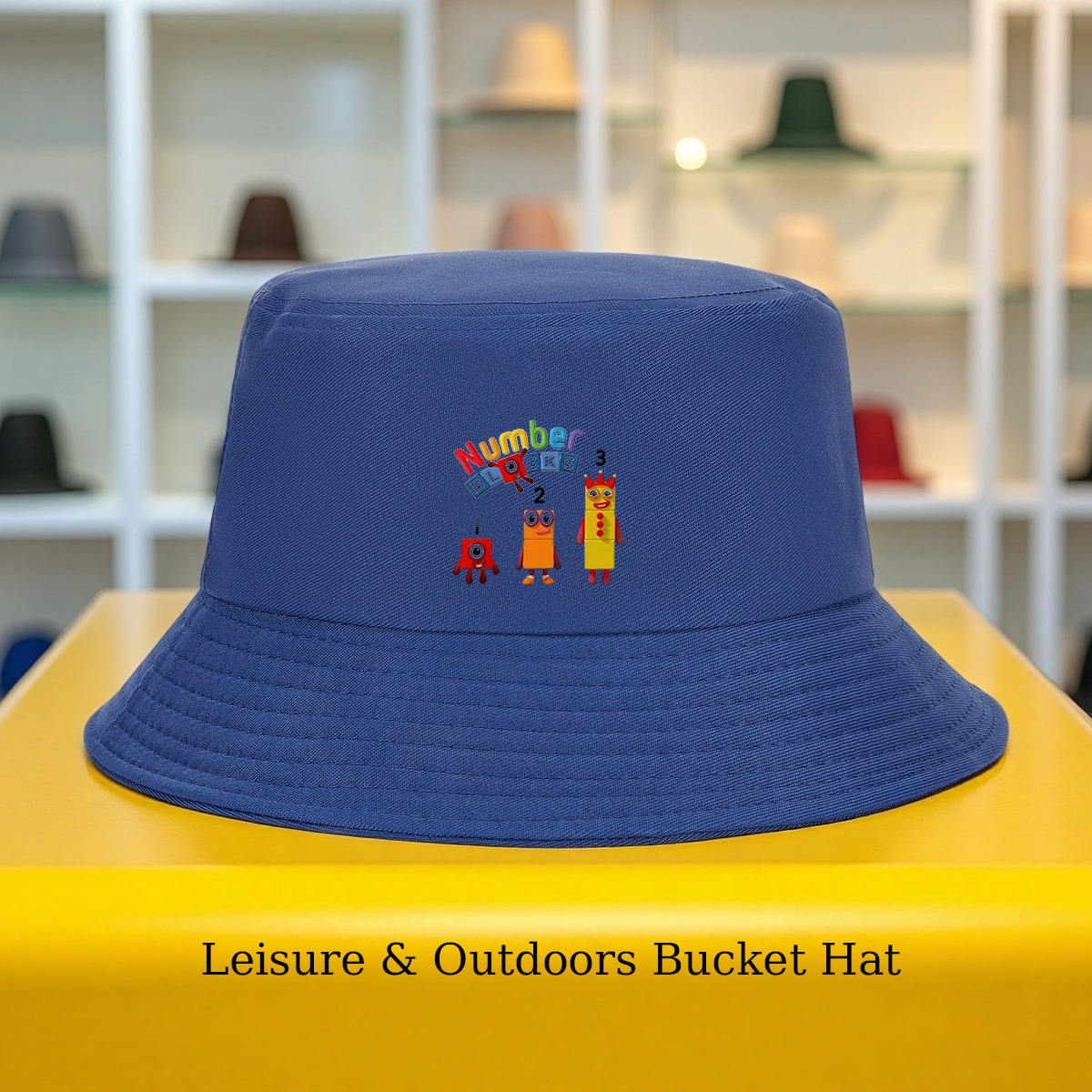 breathable lightweight bucket hat colorful number blocks