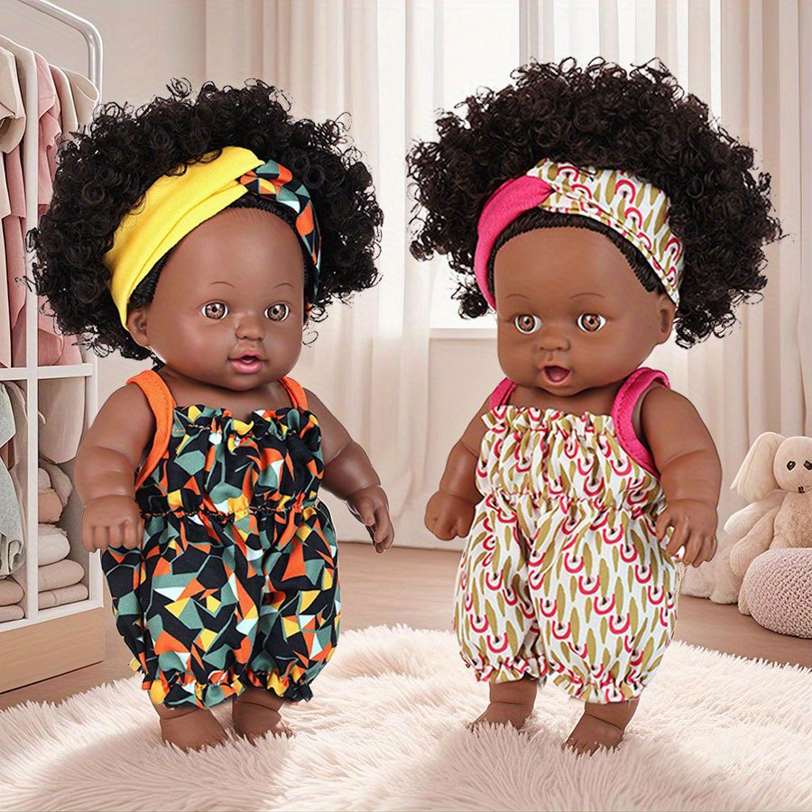 one-piece inch african-american washable realistic silicone baby