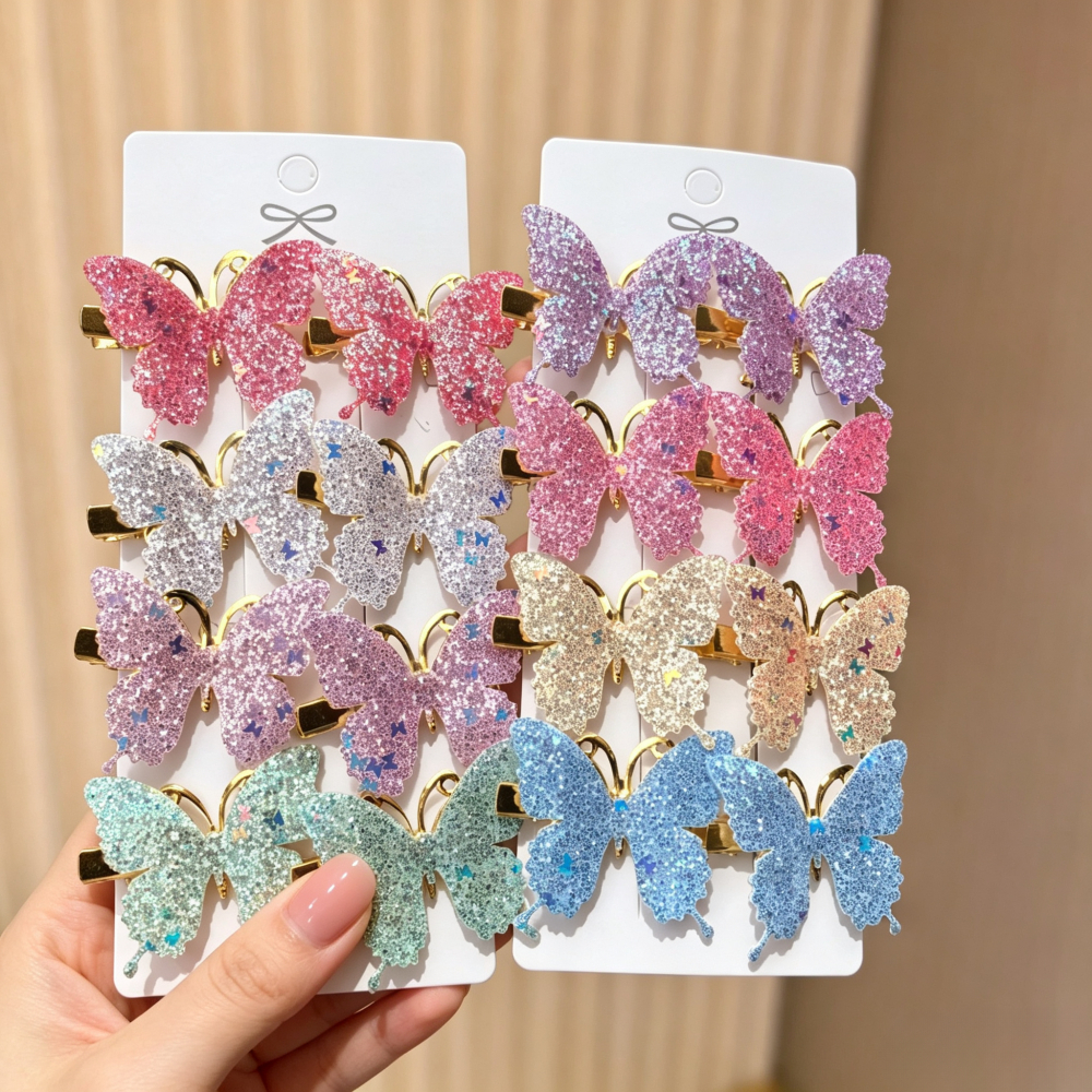TEMU 16pcs Sparkling Pink Hair Clips, Vibrant Colors, A Must-have For Parties, Attention-grabbing! To Wear In And At School. Adorable Hair Accessory