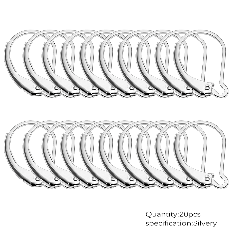 TEMU 10pz/20pz Chiusure a Leva per Orecchini | Fermagli per Filo Auricolare in Rame Ipoallergenico con Placcatura in Oro 18K, e Chiusura Liscia, per