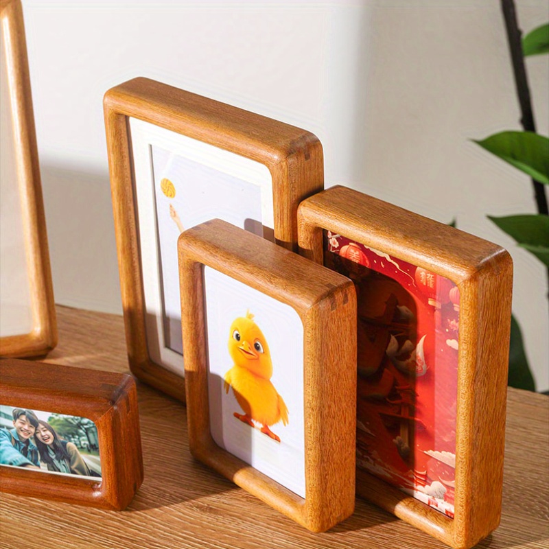 unique walnut and teak wood frame set 3 4 5 6 inch for a4 polaroid aesthetic wall frame with stand perfect friendship gift   wooden frame decoration