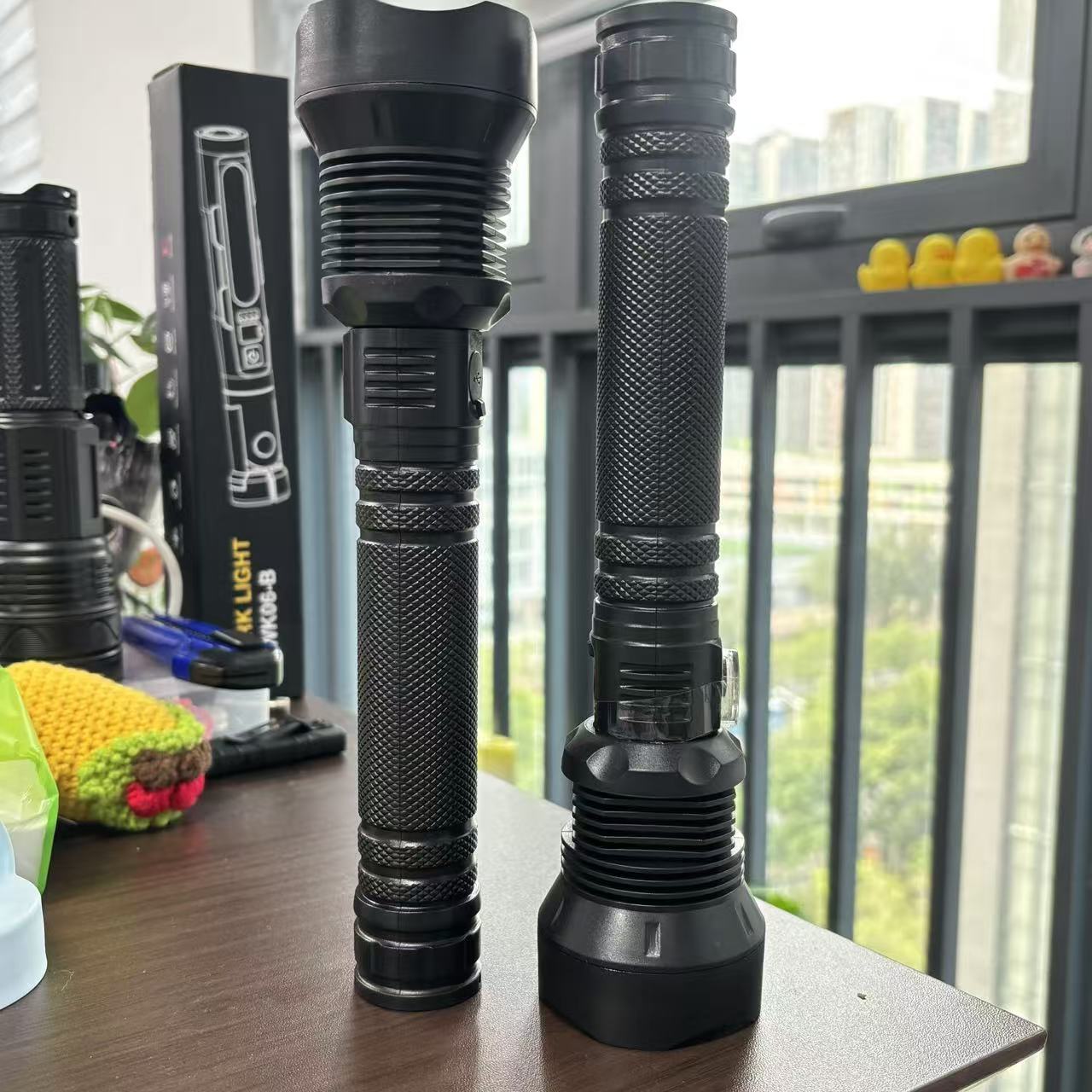 TEMU 2-pack 4199-lumen Flashlight, High Brightness, Rechargeable, Flashlight, 5-mode Led Flashlight, Powerful Flashlight For Home And Outdoor