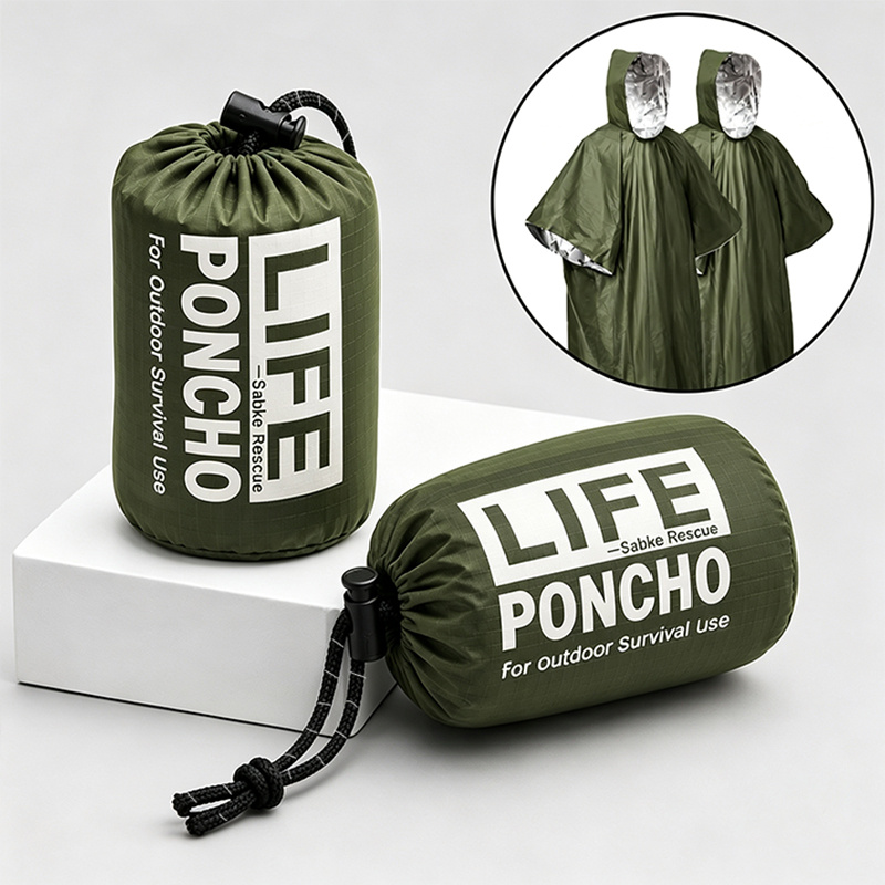 TEMU Emergency Raincoat [2-pack And 2-bundle Pockets] [retains 90% Body Heat] Men/women Adult Reusable Raincoat For Camping, Hiking, Emergency