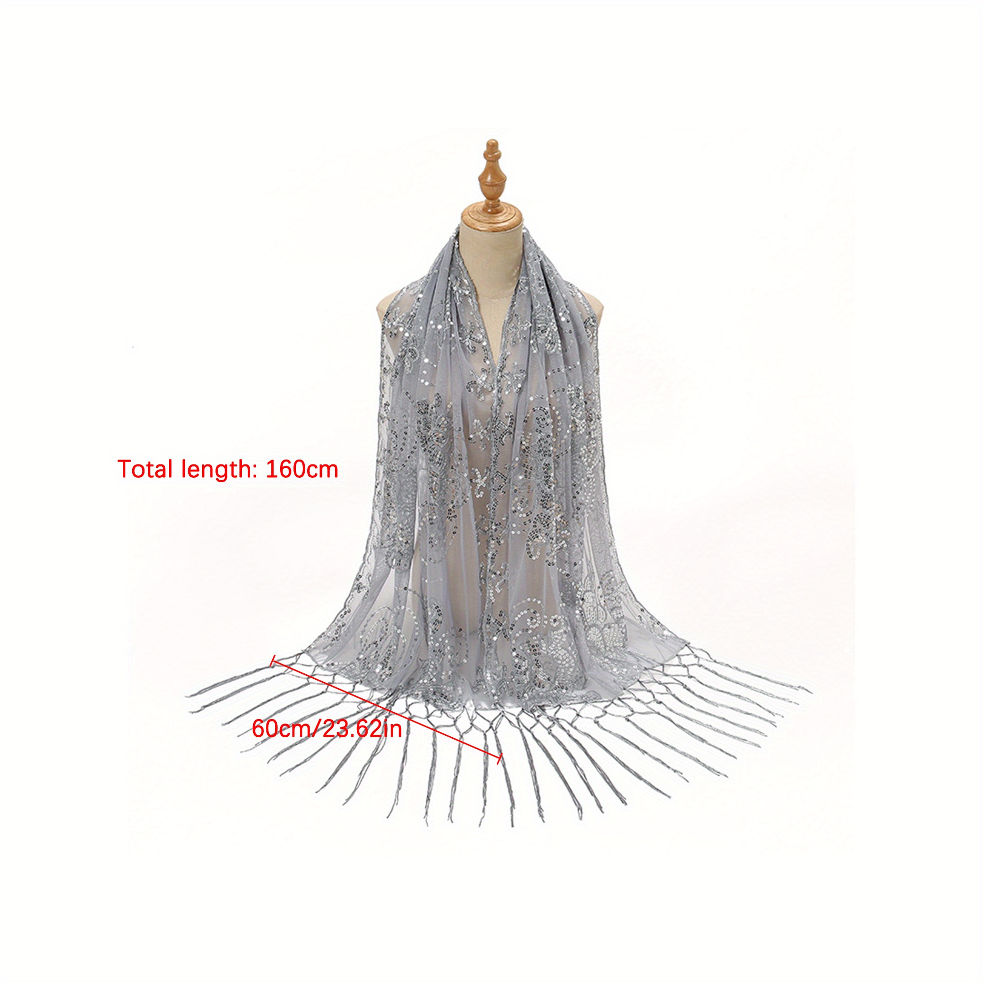 women sparkly sheer mesh wedding shawls evening party 1920s - Temu