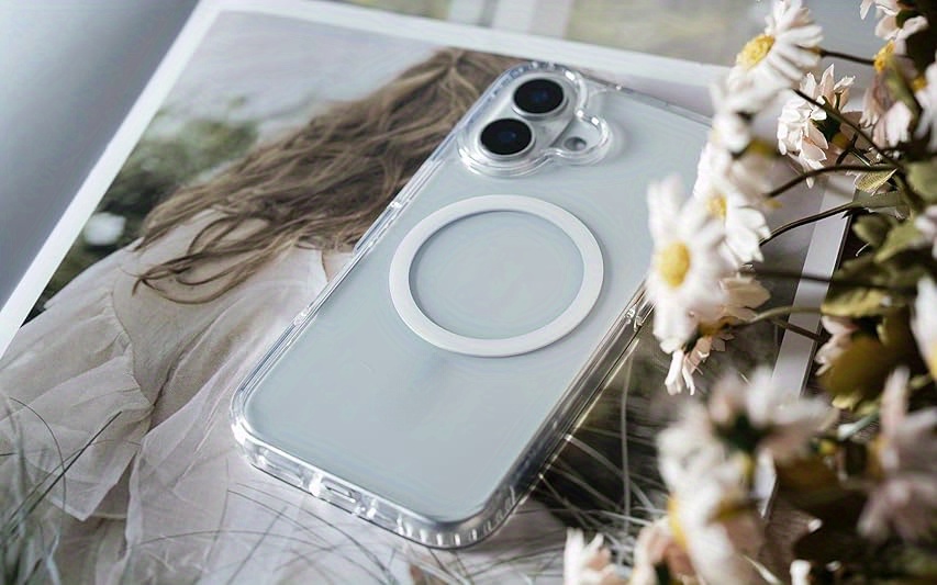 for iPhone 16/15/14/13/12/11 Case: Clear Magnetic Drop Protection Anti-Yellowing Slim Case - Rugged Shockproof Protective Transparent Cell Phone Cover (Clear)