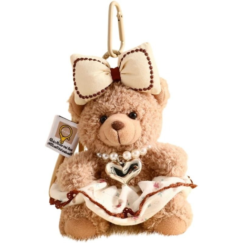 TEMU Adorable Soft Teddy Bear Keychain, A Stylish Little Bear Pendant For Bags And Backpacks, Suitable For Men And Women