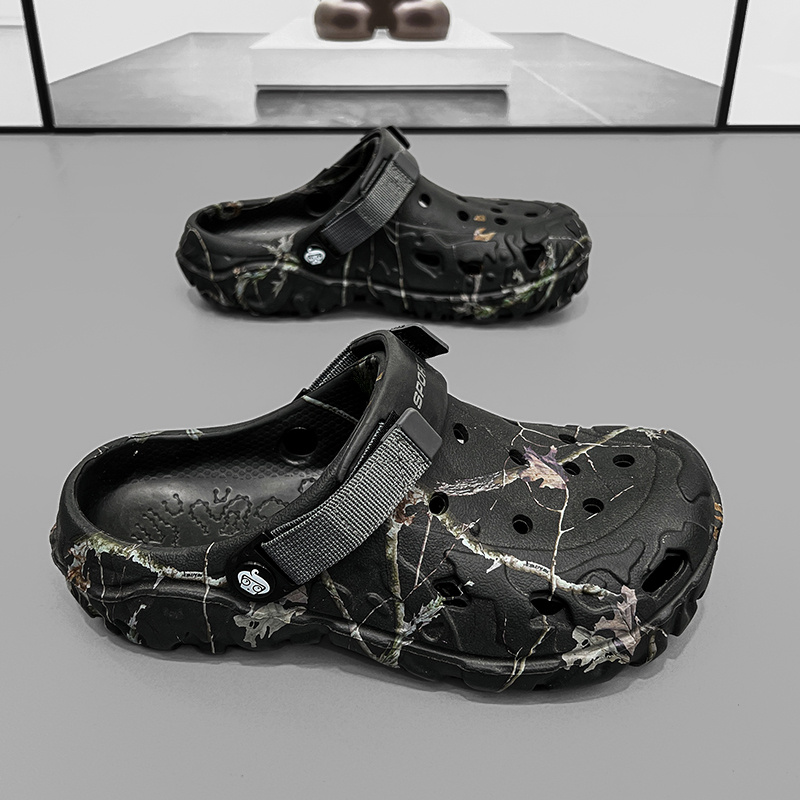 mens camo garden clogs lightweight non slip summer sandals with adjustable strap for pool beach yard and outdoor activities   shoes summer footwear eva clogs  