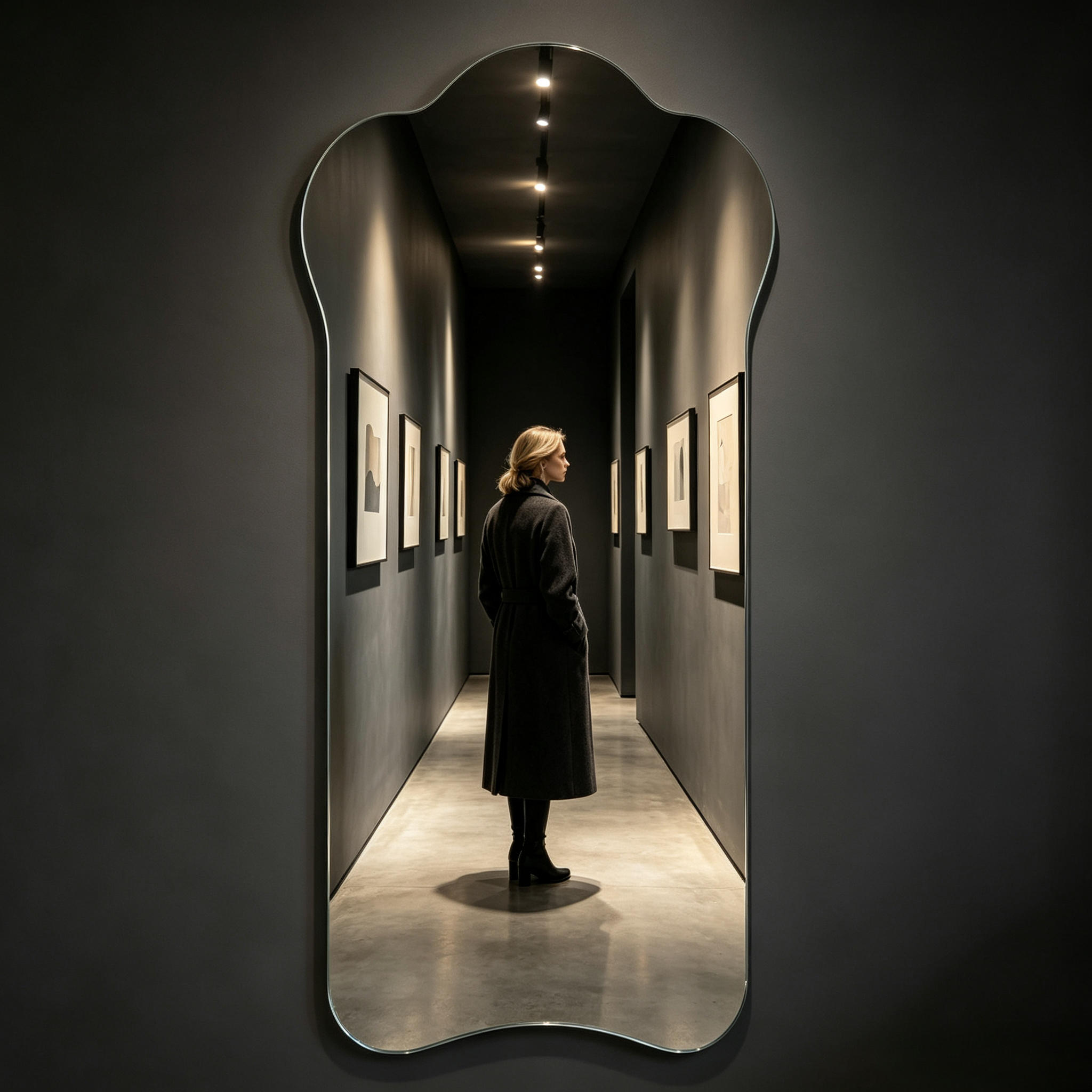 Acrylic Irregular Full-Length Wall-Mounted Decorative Mirror