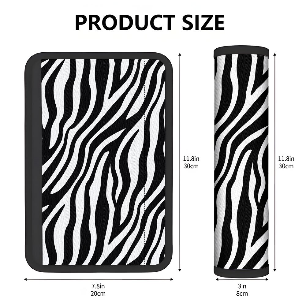 TEMU 1 stuks, Wilde Zebra Print Autogordel Schouderpad, Interieur Auto Accessoire, Autogordel Bescherming Pad, Geschikt voor Lange Autotochten,